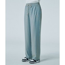 [와이케이] 체커보드 밴딩 롱팬츠 베이지소라