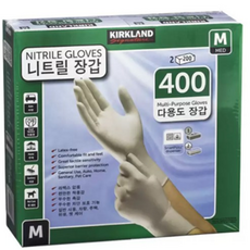 커클랜드 다용도 니트릴 장갑 M사이즈, M, 400개