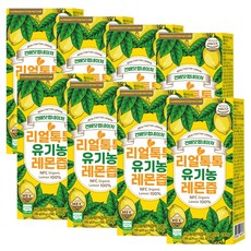 리얼톡톡 유기농 레몬즙 NFC 착즙 레몬수 원액 레몬 주스 레몬물 액상 스틱, 280g, 8개
