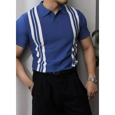 2026男士夏季POLO衫 短袖針織衫 黑色條紋撞色 涼感吸濕排汗 商務休閒運動上衣