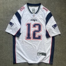 NFL 뉴잉글랜드 패트리어츠 12번 어 자브릴 네비 패트리어트 복고 Tom, 흰색, 1개