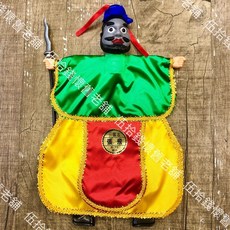 伍拾錢 布袋戲掌中戲偶，三國人物系列（劉備、關羽、張飛、曹操、孔明），復古懷舊台灣味手偶, 1個, 張飛, 1