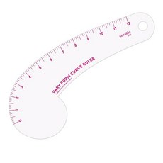KEARING 30.5cm(12인치) 바느질용 투명 바리 폼 커브 눈금자 샌드위치 라인 스케일 패턴 제작을 위한 프렌치 커브 눈금자 패션 디자인 측정을 위한 힙 커브 눈금, 6112(12인치)