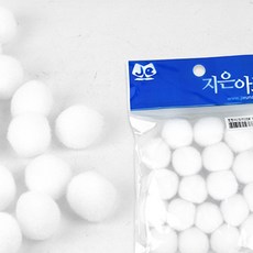 유아 만들기 폼폼이 25mm 흰색 유치원 어린이집, 1개