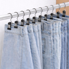 다온이네 자국없는 논슬립 구김방지 바지걸이 치마걸이, 40개, 블랙