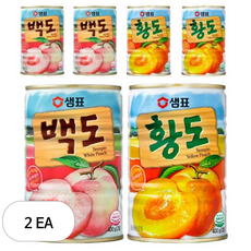 샘표 통조림 황도 400g 3p + 백도 400g 3p, 2세트