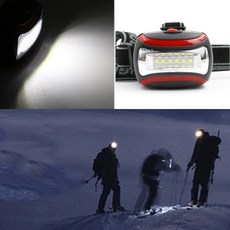 휴대용 초경량 43g 헤드 랜턴 라이트 AAA 건전지 사용 밴드타입 밝기조절 야간산행, 초경량헤드랜턴, 1개