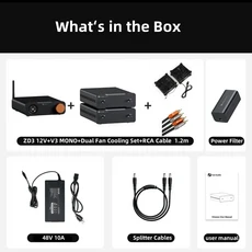 Fosi Audio ZD3 Bluetooth USB 데스크탑 DAC ARC 입력 ES9039Q2M 원격 기능이 있는 스테레오 증폭기용 완, 01 CHINA, 02 With V3 MONO