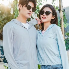 여름 쿨 후드집업 커플 초경량 자외선 차단 등산복 lov+984aC