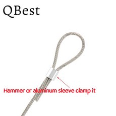 알루미늄 단일 케이싱 와이어 로프 페룰 타이 압착 슬리브 타원형 클립 M0.8 1000 개, 17 18mmX2pcs