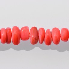 【杰鴻】貝殼不定形碎石染紅色寶石珠珠DIY手工材料 (3X8MM), 1個, 3x8mm, 紅色