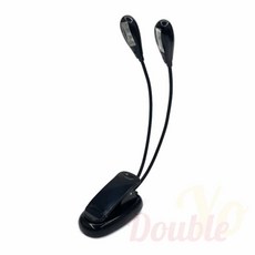 더블요 2구 집게 독서등 블랙 led집게등 북라이트 집게조명, 상세페이지 참조