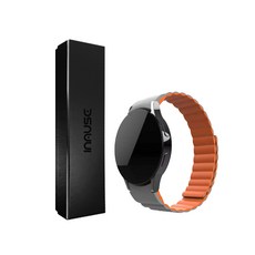 인뮤즈 갤럭시워치4 워치4클래식 프리미엄 패키지 마그네틱 실리콘 밴드 20mm, 그레이오렌지(20mm)