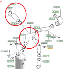 산타페CM 인터쿨러호스 / 282622F050 / 282642F050 / 순정부품