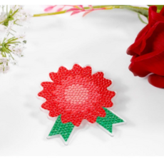 지지워크 카네이션 보석십자수 브로치, 8개