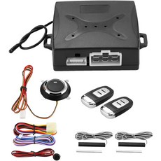 패시브 키리스 엔트리 시스템 푸시 버튼 스타트 스톱 원격 시동 차량 경보 카, 1.without siren, 1개