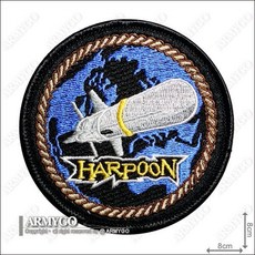 【ARMYGO】海軍魚叉飛彈資格章，軍事風格配件，展現個人品味, 1個, 不車魔鬼氈