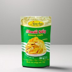 베트남 바나나칩 건바나나 NamHuy Banana chips, 1개, 80g