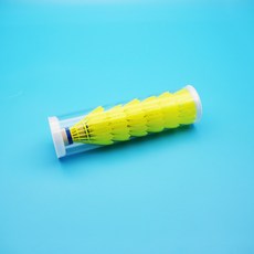 비보르 깃털 모양 설계 나일론 배드민턴 셔틀콕, 1세트, 6개입, 형광색