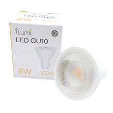 일루미 LED 램프 8W (GU10), 주백색(4000K), 1개