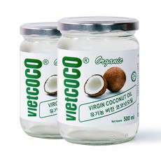 유기농 코코넛오일 버진 100% 비엣코코 식용 500ml, 2개
