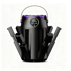 六臂速熱烘鞋器，360°恆溫烘乾，紫外線殺菌除臭，可定時折疊收納, 暗夜黑色, 六腳烘鞋器