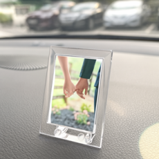 하네르 차량용액자 아크릴 사진걸이, 세로, 투명, 1개