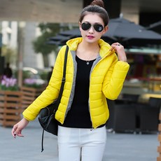 페이준 여성 가을 겨울 얇은 패딩 슬림 숏 후드 도톰 패딩 점퍼 코트 IF3347