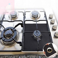 PH 가스레인지 커버 4개입 가스렌지기름방지 가스레인지오염방지커버 가스레인지오염방지, 실버