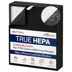 FF50 트루 헤파 교체 필터 - Alen BreatheSmart 공기 청정기와 호환 3-in-1 LifeSupplyUSA 345576, 1팩