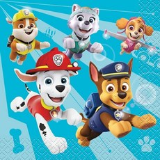 Paw Patrol 멀티컬러 음료 냅킨 (16개 팩) - 재미있고 다채로운 디자인 어린이 생일 및 축하에 적합143582