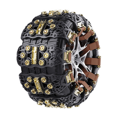 스노우체인 쇠사슬 체인 빙판 겨울 타이어 눈길 미끄럼 방지 고강도 TPU 차량용 체인, 4개