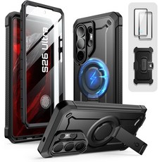 SUPCASE PRO MAG 프로맥 갤럭시 S26 러기드 맥세이프 스탠드 케이스, 1개, 블랙