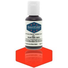 아메리컬러 소프트 젤 페이스트 식용 색소 일렉트릭 레드 AmeriColor Electric Red 0.75 Ounce Bottle Soft Gel Paste Food C, 1개