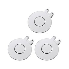 GreenHaven 골프 모자 클립 마그네틱 볼 마커 홀더 캡 바지 장갑 가방 바이저 벨트 니켈 도금 합금 금속 골프공 마커용 (볼 미포함) 3팩, 3 Pack