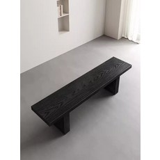원목 식탁 벤치 빈티지 거실 긴의자 카페, 180x35x45 엘름 블랙