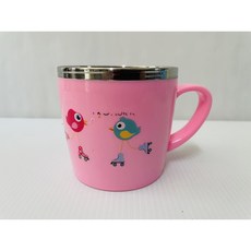 A-OK 304不鏽鋼兒童杯 - 兒童口杯 兒童耳杯 兒童餐具 兒童水杯, 粉紅, 1個