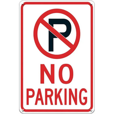 "NO PARKING" 금속 간판 금속 포스터 주차금지 표지판 빈티지 스타일 벽꾸미기 가게 차고 바 장식, 그림과 같이