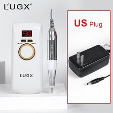 LUGX美甲打磨機 高轉速專業便攜式電動卸甲機 指甲磨甲機器, 1個, US plus（美規）
