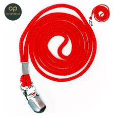 [픽홀] 사원증목걸이 명찰줄 사원증줄 명찰 전용 클립형 목걸이줄 빨강 50개입 이름표 미포함