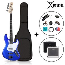 제논 JB-420 입문용 베이스기타 앰프 포함 패키지, 요트블루(R), 1개