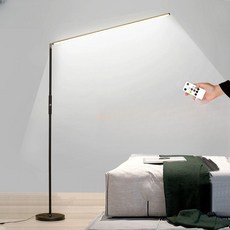 스탠딩조명 장스탠드 LED 스탠딩 램프 조명 조절 독서 대형 화이트 리모컨20W스마트조광색상, 풀스펙트럼텔레스코픽 대형 화이트 B