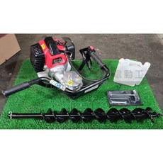 榮展五金 台灣製 49CC二行程引擎式鑽孔機 附鑽尾 種樹, 1個, 機器+加購6*80cm鑽頭(一支)