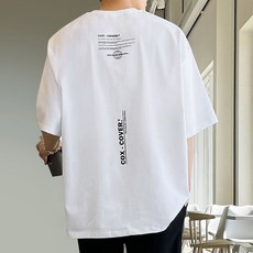 男款Oversize字母短袖T恤