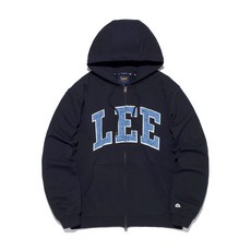 Lee LEE 컬리지 로고 후드 집업 네이비
