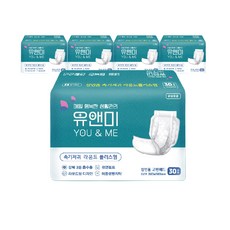 유앤미 성인용 속기저귀 라운드플러스, FREE(onesize), 5개, 30개입