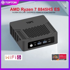토프톤 미니 PC AMD 라이젠 9 6900HX ES R7 7840HS USB40 듀얼 LAN 2xDDR5 윈도우 11 프로 누크 솔리드 게, 04 8GB DDR5 256GB NVMe, 01 China Mainland, 01 Ryzen 5 7640HS ES