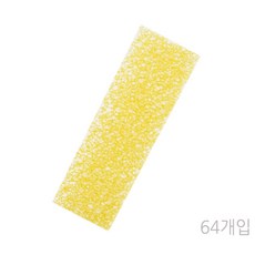 더카자 욕실 스펀지 거름망 옐로, 64개입, 옐로우