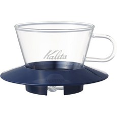 카리타 Kalita 커피 드리퍼 웨이브 시리즈 유리제 1~2인용 스모키 블루 WDG-155 #05065, 상세페이지 참조, 1개, 1ml