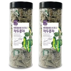 구수한 작두콩차 60티백 x 2 깊은맛 고소함 남녀노소 건강차 풍미 국내산 고급티백인 피라미드티백, 1.3g, 60개입